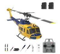 RC ERA C032 UH-1 Huey RC Helicópteros Juguetes para Adultos Principiantes, Escala 1/48 6CH 2.4G 6-Axis Gyro Estabilizado Avión Modelo Helicóptero Sin Escobillas Flybarless (RTF / 2 Baterías)