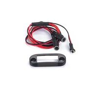 RC Focos Piezas Compatible con Axial SCX24 AXI00002 Lámpara De Coche RC 1/24 Accesorios De Actualización De Coche RC Crawler Lámpara De Parachoques Delantero Y Soporte(Blue and White)