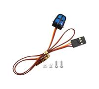 RC Focos Piezas Compatible con Tamiya 1/14 Camión 1/10 RC Coche Luces De Plástico Multifunción con Cubierta Accesorios De Actualización(Blue 516BA)