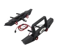 RC Focos Piezas Compatible con Traxxas para TRX-4 1/10 Coche Trepador Control Remoto Coche RC Parachoques Trasero Delantero De Metal con Luz Modelo RC Sistema De Iluminación Coche Drift