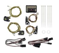 RC Focos Piezas Compatible con Traxxas para TRX-4 para Defender 1/10 RC Modelo Accesorios De Automóvil Sistema De Iluminación Luces Traseras Grupo De Lámparas Kit De Luces Delanteras
