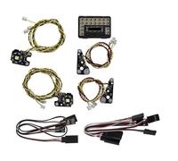 RC Focos Piezas Compatible con Traxxas TRX-4 para Defender 1/10 Coche Trepador De Control Remoto Luces Traseras Delanteras IC Grupo Lámparas Kit De Sistema Iluminación De Luz Delantera