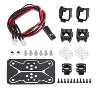 RC Focos Piezas para Axial para SCX10 para TRX4 1/10 12 Mm Naranja Rojo Blanco Luz Foco Lámpara Cuadrada RC Coche Hazlo Tú Mismo Mejora Reemplaza Accesorios(White)