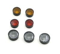 RC Focos Piezas para D90 1/10 1 Juego Capuchones Redondos Plástico Lámparas Pantalla Piloto Trasero Luz Cubierta RC Coche sobre Orugas Piezas Mejora