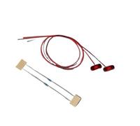 RC Focos Piezas para Tamiya para Scania 770s 56368 para Volvo para Actros para Man 1/14 2 Piezas 3v Luz Posición Lámpara Advertencia Ancho Camión RC Volquete(Red)