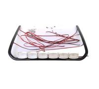 RC Focos Piezas para Tamiya para Scania 770s 56371 para Volvo 56360 1/14 Luz De Techo Cuadrada Blanca RC Camión Coche Accesorios De Actualización De Bricolaje Piezas para Juguetes(Black)