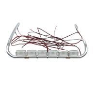 RC Focos Piezas para Tamiya para Scania 770s 56371 para Volvo 56360 1/14 Luz De Techo Cuadrada Blanca RC Camión Coche Accesorios De Actualización De Bricolaje Piezas para Juguetes(Silver)