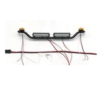 RC Focos Piezas para Tamiya para Scania para Actros para Volvo para Man 1/14 2 6 Carcasa Metal Coche Visera Techo Luz Camión RC Remolque Volquete Pieza Coche(Black 2)
