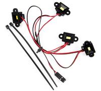 RC Focos Piezas para Traxxas para TRX-4 para TRX-6 1/10 Lámpara Cejas Arco Rueda Grupo Luces Chasis Piezas Actualización Decoración Coche RC Crawler(4PCS-1)