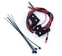 RC Focos Piezas para Traxxas para TRX4-M F150 1/18 5V Sistema Iluminación Faros Delanteros Luz Trasera Lámpara Techo Piezas Actualización Coche RC Crawler(Front Rear)