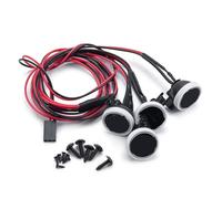 RC Focos Piezas para TRX-4 para Axial para SCX10 para Tamiya CC01 D90 TF2 1/10 2/4 Piezas De Luz con Cubierta De Plástico Redonda Piezas De Actualización para Coche RC Crawler(4 Lights)