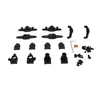 RC Front Rear Axle Housing Set, Aluminum Alloy Brass Portal Axle Housing Kit, Upgrade Accessories for Fcx24 1/24 Climbing Car, High Polishing Performance with Hex Wrench and Screws (Negra)