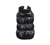 RC GearPro Forro Polar Forrado cálido Perro Chaqueta Cozy Impermeable a Prueba de Viento Chaleco del Perrito Abrigo de Invierno Ropa para Perros para Perros pequeños medianos Grandes (Black, L)