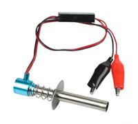 Rc Glow Igniter 6v-24v para Nitro Cars Boats, actualizado para cocodrilo Clip de arranque de batería con luz indicadora, compatible con Traxxas para Redcat para modelos Hpi Kyosho (dorado)