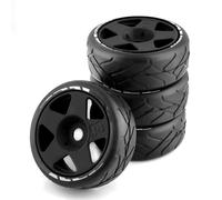 RC Goma Ruedas Para Arrma Para Traxxas Para Redcat Para Team Para Losi 1/8 105mm RC Off-Road Para Buggy Neumáticos Rueda 17mm Hex Coche RC Actualización Accesorios Piezas(Black)