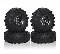 RC Goma Ruedas para Axial para SCX10 para Wraith para Traxxas 1/10 2, "Beadlock Rueda Llanta Juego Neumáticos 4 Uds 138mm Última Actualización Coches Trepadores Control Remoto(Black)