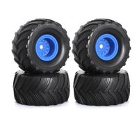 RC Goma Ruedas para FCX24 para SCX24 C10 para JLU para Deadbolt para Gladiator para Bronco 1/24 Llanta Neumáticos OD: 52 Mm X 27 Hex 7 Crawler Monster Truck(Blue)