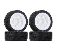 RC Goma Ruedas para HPI WR8 para HSP 94177 para WLtoys 144001 para Rolly 1/10 1/14 4 Uds 12mm Hex 67mm Neumáticos Goma Llanta RC Coche Blanco Modificado