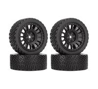 RC Goma Ruedas para Rolly XV02 para TT01 LCPTG FW06 1/10 4 Uds 12mm Hex 68mm Neumáticos Goma Llanta RC Modelo Coche Accesorio Modificado Reemplazo(Black)