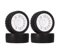 RC Goma Ruedas para Rolly XV02 para TT01 LCPTG FW06 1/10 4 Uds 12mm Neumáticos Goma Llanta Hexagonal 68mm RC Modelo Coche Accesorio Ensamblar Reemplazo Modificado(White)