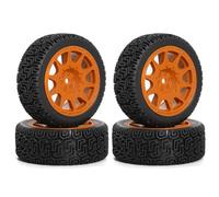 RC Goma Ruedas para Traxxas 4Tec 2,0 para Tamiya para TT01 XV01 para Kyosho WR8 para Sakura para WLtoys para HPI 1/10 Llanta Hexagonal 12mm RC Carretera Neumáticos(Orange)