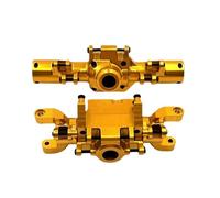 RC Juego de Eje Trasero Compatible Con HuangBo ZP1001 ZP1002 ZP1003 ZP1004 Piezas De Coche RC 1/10 Con Actualización De Metal Mediante Proceso CNC Para La Carcasa Del Eje Delantero Y Trasero(Yellow)