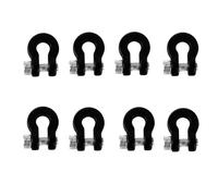RC Juguetes Componentes para Axial para SCX24 1/24 8 Piezas Parachoques Metal Gancho Remolque Anillos D Grillete Rescate RC Crawler Car Actualización Accesorios(Black)
