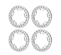 RC Juguetes Componentes Para TRX-4 Para Axial Para SCX10 D90 1/10 RC Crawler Car Model Parts 4Pcs/set Metal Alloy Replacement 1.9inch Beadlock Wheel(Silver)