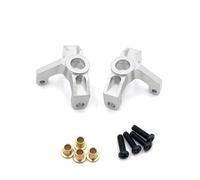RC Juguetes Componentes Para WLtoys 144010 144001 144002 124016 124017 124018 124019 Cojinete Copa Dirección Delantera Metal Piezas Coche RC Modelo Mejorado(Silver)