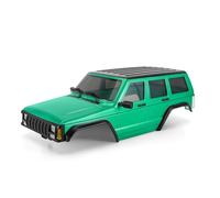 RC Juguetes Maquetas Para TRX4M Para Bronco Para Defender Chasis 1/18 RC Crawler 6.10in Distancia Entre Ejes ABS Techo Rígido Para Cherokee Cuerpo(Green)
