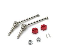 RC Juguetes Piezas Para WLtoys 12423 12427 12428 1/12 Coche Teledirigido RC Juego De Piezas Metal Para Eje Transmisión Delantero(Red)