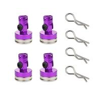 RC Juguetes Repuestos Para Axial Para SCX10 Para Traxxas Para TRX4 D90 D110 Para HSP Drift Para Sakura Para Redcat 1/10 4 Postes Carrocería Coche RC Con Imán Invisible Montaje Fijo(PURPLE)