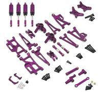 RC Juguetes Repuestos Para MJX 14209 14210 1/14 Metal Soporte Para Cubo Varillaje De La Copa De Dirección Superior E Inferior Amortiguador Brazo Oscilante Coche RC Piezas De Mejora(PURPLE)