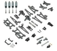 RC Juguetes Repuestos Para MJX 14209 14210 1/14 Metal Soporte Para Cubo Varillaje De La Copa De Dirección Superior E Inferior Amortiguador Brazo Oscilante Coche RC Piezas De Mejora(Titanium)