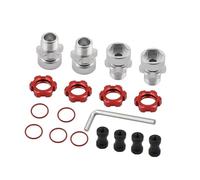 RC Juguetes Repuestos Para Traxxas Para Slash Para Rustler Para Stampede 2WD 4x4 1/10 Metal De Para Cubo Hexagonal Para Rueda Estriada 12Mm A 17 Mm Coche RC Piezas De Mejora(Red)