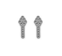 RC Juguetes Repuestos Pour Axial Pour SCX10 90046 D90 D110 2 Pièces Métal Support D'amortisseur À Hauteur Réglable Pièces De Voiture Radiocommandée(Titanium)