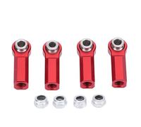 RC Link Barl Ball Ball Head Alejo de alta resistencia M4 Presión CW Conectador de 7 mm de diámetro de 7 mm Conjunto de 4 para piezas de automóvil modelo a escala 1/10 (Rojo)