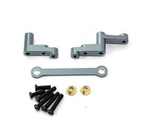 Rc Maquetas Accesorios Para MJX Para Hyper Go 16207 16208 16209 16210 H16 Conjunto Dirección Metal RC Coche Biela Piezas Actualización 16430 Grupo Dirección(Gray)