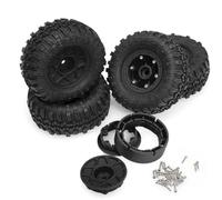 Rc Maquetas Accesorios Para Traxxas Para TRX4-4M HB CR18P 1/18 Juego Neumáticos Altos Múltiples Modelos Deben Tener Accesorio Rendimiento Orugas Escala(Black)