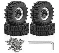 Rc Maquetas Accesorios Para TRX4M Para FCX18 1/18 Para SCX24 Para FCX24 1/24 1,3 Ruedas Neumáticos Beadlock Camión Coche Trepador Control Remoto Reemplazar Piezas Mejora(Black)