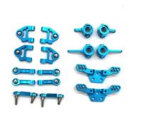 Rc Maquetas Accesorios Para WLtoys 284131 284010 284161 K989 K969 1/28 RC Control Remoto Coche Piezas Metálicas Vulnerables Conjunto Seis Accesorio Modelo(Blue)