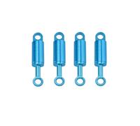 Rc Maquetas Accesorios Para WLtoys 284131 284010 284161 K989 K969 RC 1/28 4 Piezas Metal Coche Control Remoto Con Amortiguador Resorte Incorporado(Blue)