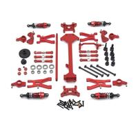Rc Maquetas Accesorios Para WLtoys A959 A949 A969 A979 K929 1/18 Metal Para Brazo Oscilante Varillaje De Dirección Kit Amortiguador Actualización Piezas Coche RC(Red)