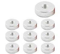 Rc Maquetas Accesorios Tuerca Pulgar M3 Tuercas Planas Redondas DIN467 Lote Ajuste Métrico Nivelación Moleteada Accesorio Modelo Reemplazo Piezas Mejora Modificadas(Silver)