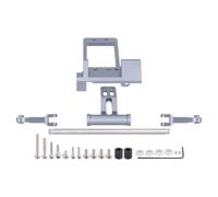 RC Maquetas Componentes para Axial para SCX10 III Portal Axle para LCG para Chasis Piezas De Bricolaje 1/10 RC Car Kit Cilindro De Dirección Hidráulico Completo con Soporte Servo BTA(Metallic)