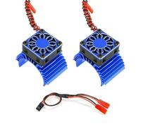 RC Maquetas Componentes Para Axial Para Traxxas Para Tamiya Para SCX10 Para TRX4 1/8 1/10 380 540 550 3650 3660 3670 Disipador Calor Motor Ventilador Refrigeración Piezas Coche RC(Blue)