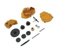 RC Maquetas Componentes Para Fms Para Fcx24 Power Wagon Para Fcx18 Lemur Para Unimog K5 Blazer Max Smasher 1/24 Cubierta Engranaje Transmisión + Kit Engranajes Piezas Control Remoto(Yellow)