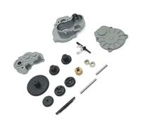RC Maquetas Componentes Para Fms Para Fcx24 Power Wagon Para Fcx18 Lemur Para Unimog K5 Blazer Max Smasher 1/24 Cubierta Engranaje Transmisión + Kit Engranajes Piezas Control Remoto(Grey)