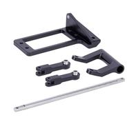 RC Maquetas Componentes para LCG para Chasis DIY para Capra F9 Portal Axle Upgrade Parts 1/10 RC Car Crawler Kit De Cilindro De Dirección Hidráulico Completo con Soporte Servo BTA(Black)