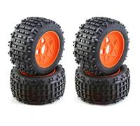 RC Maquetas Componentes Para Slash Para Arrma Para Senton Para Hsp Para Hpi 1/8 1/10 Neumático De Camión De Curso Con Rueda Hexagonal Accesorios De Coche RC(Orange,A)